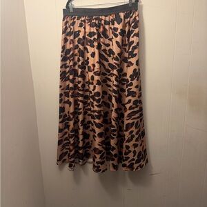 No name brand from Amazon Animal Print Midi Skirt in Tan and Black